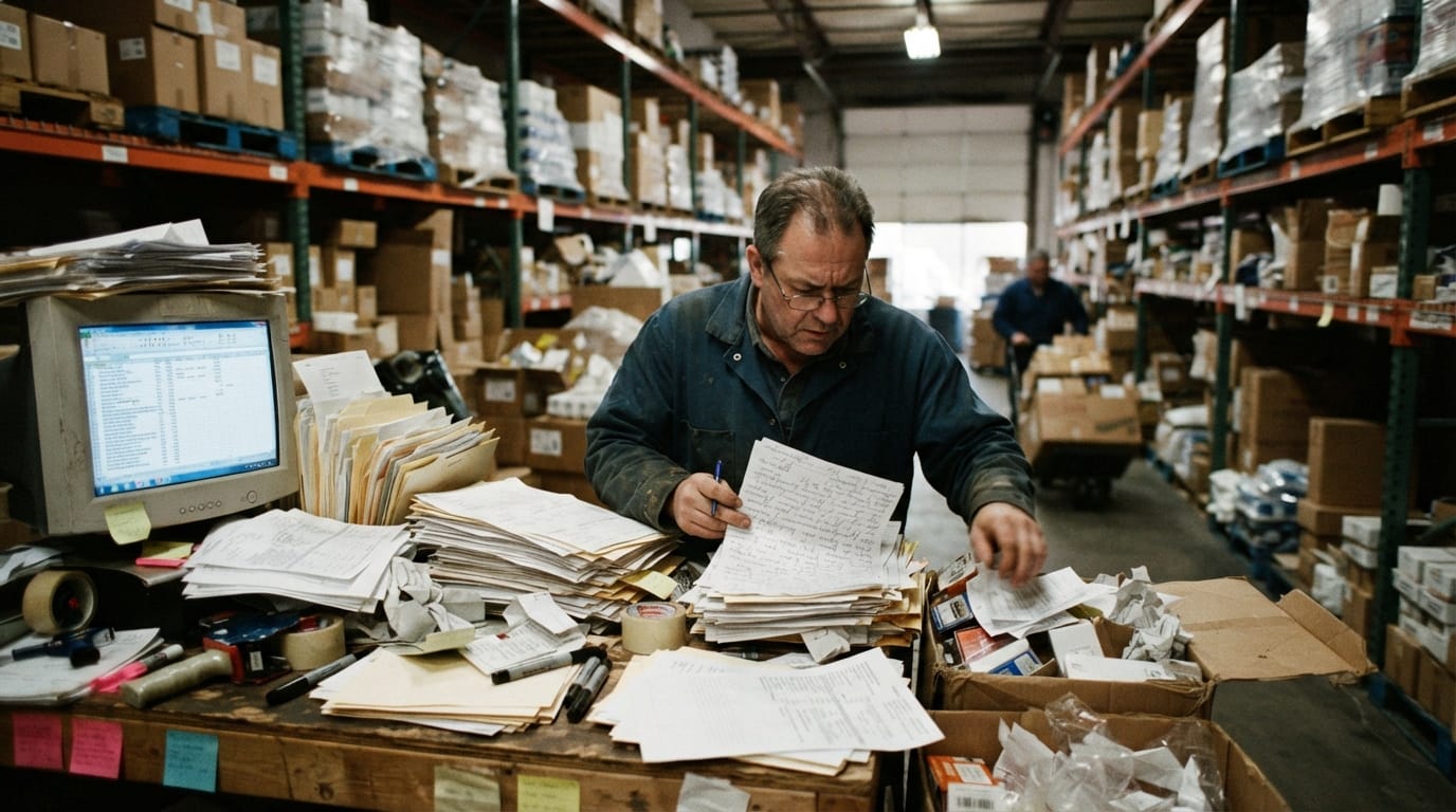 The manual process product fulfillment center replaces