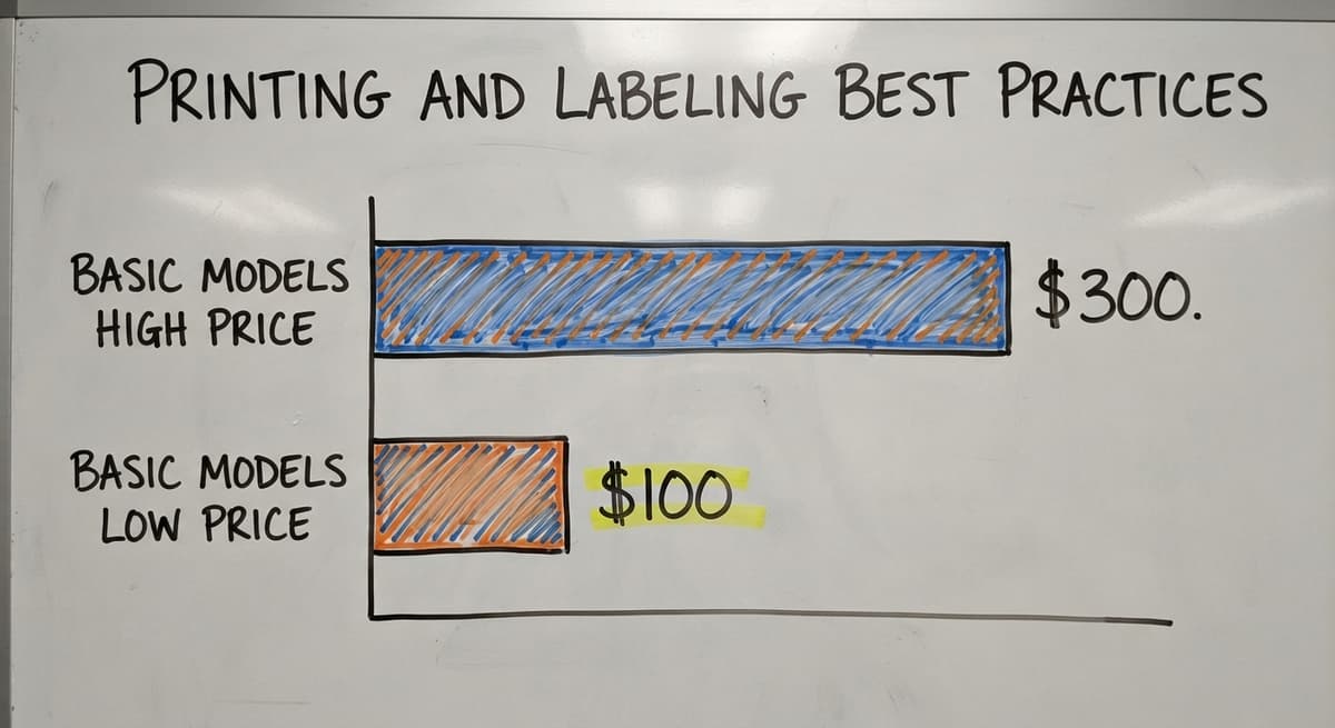 Printing and Labeling Best Practices, in figures