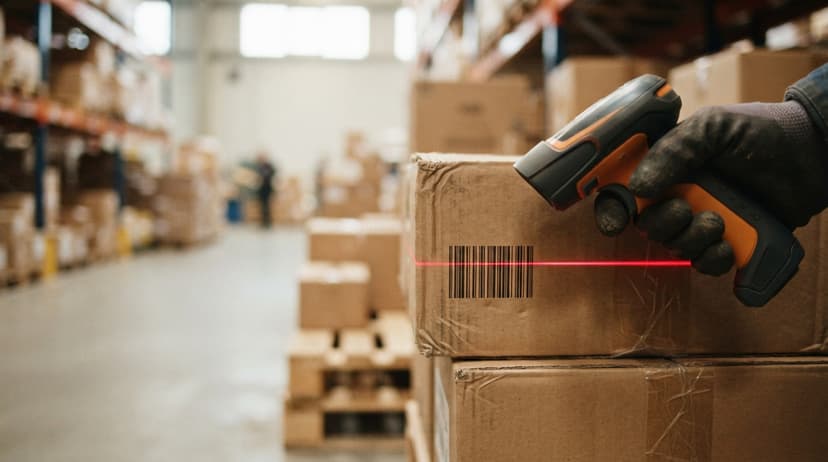 Close detail from the work quickbooks inventory scanner supports