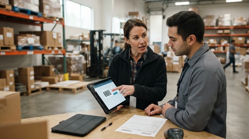 Two people working through what real food barcodes is telling them