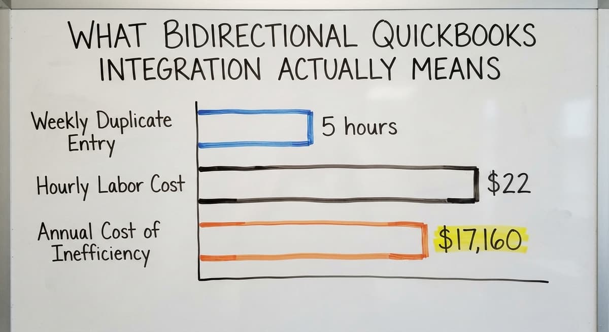 What Bidirectional QuickBooks Integration Actually Means, in figures