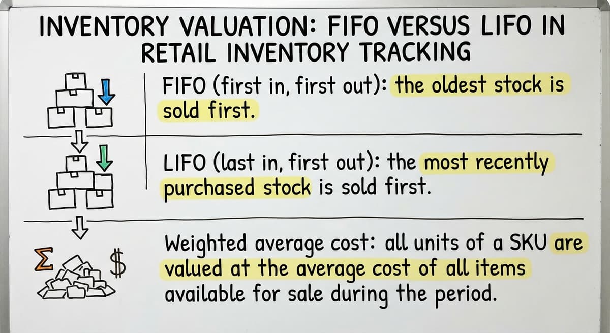 Inventory Valuation: FIFO versus LIFO in Retail Inventory Tracking, drawn out