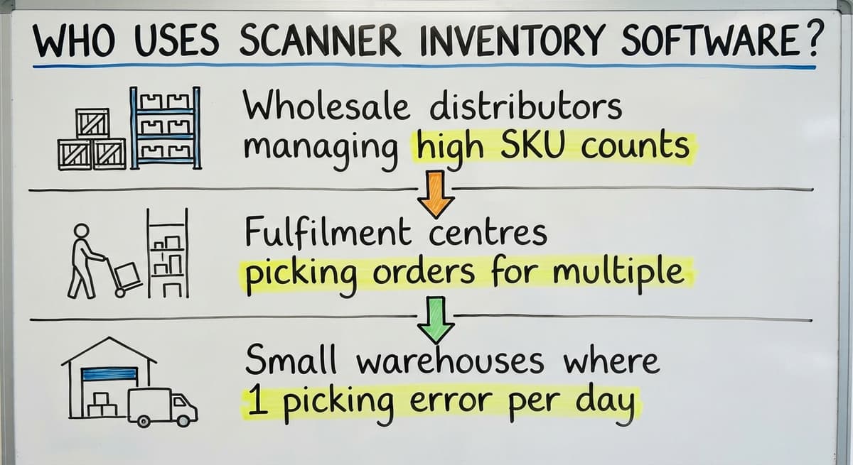 Who Uses Scanner Inventory Software?, drawn out