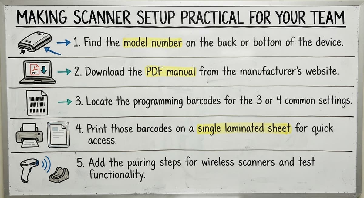 Making Scanner Setup Practical for Your Team, drawn out