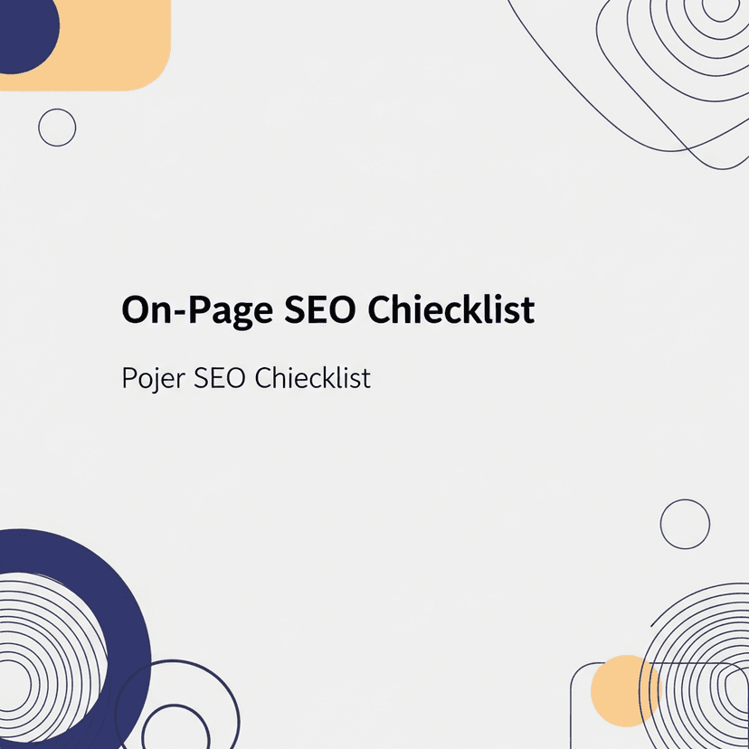 Visual representation of on page seo check list