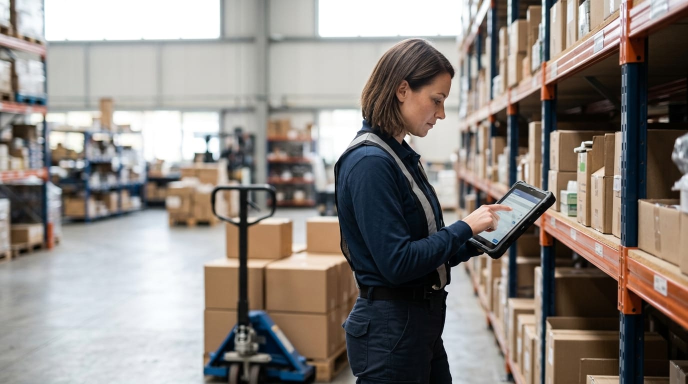 The team who would use simple warehouse management system, mid-task