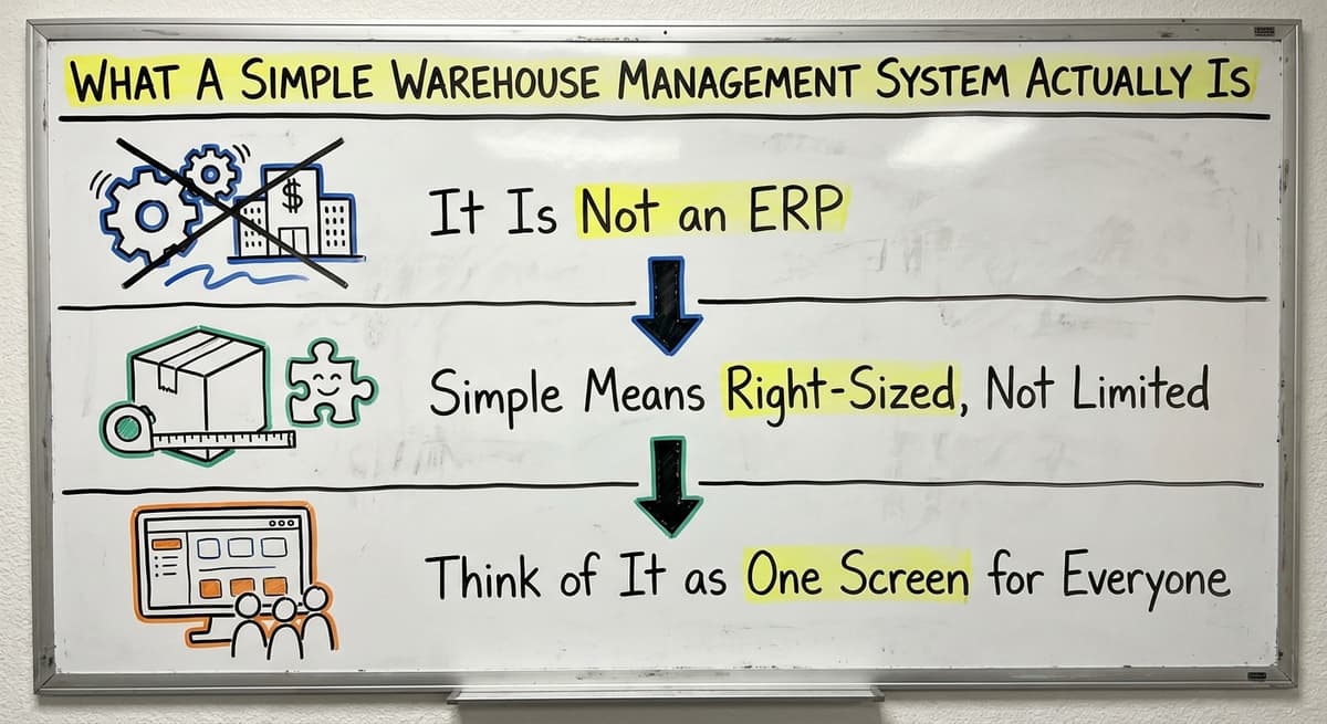 What a Simple Warehouse Management System Actually Is, drawn out