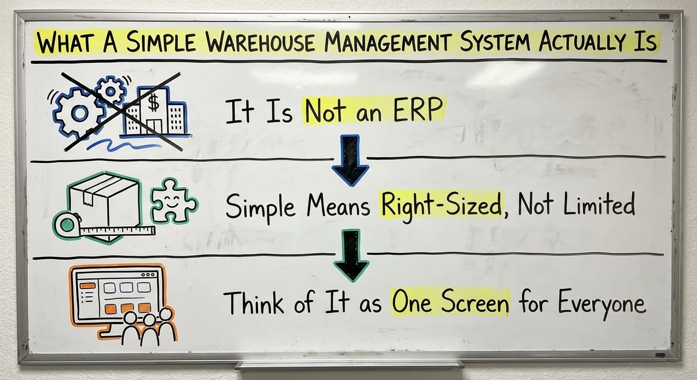 What a Simple Warehouse Management System Actually Is, drawn out