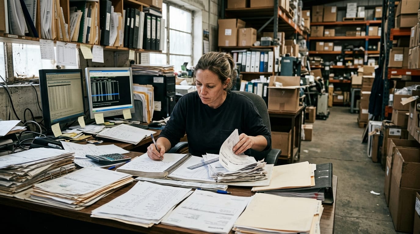 The manual process software for warehouse management system replaces