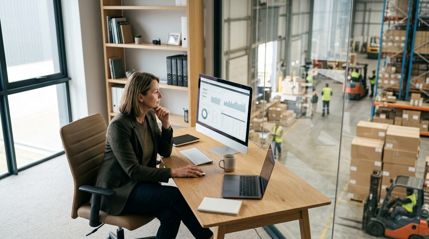 Reviewing the figures software warehouse management produces