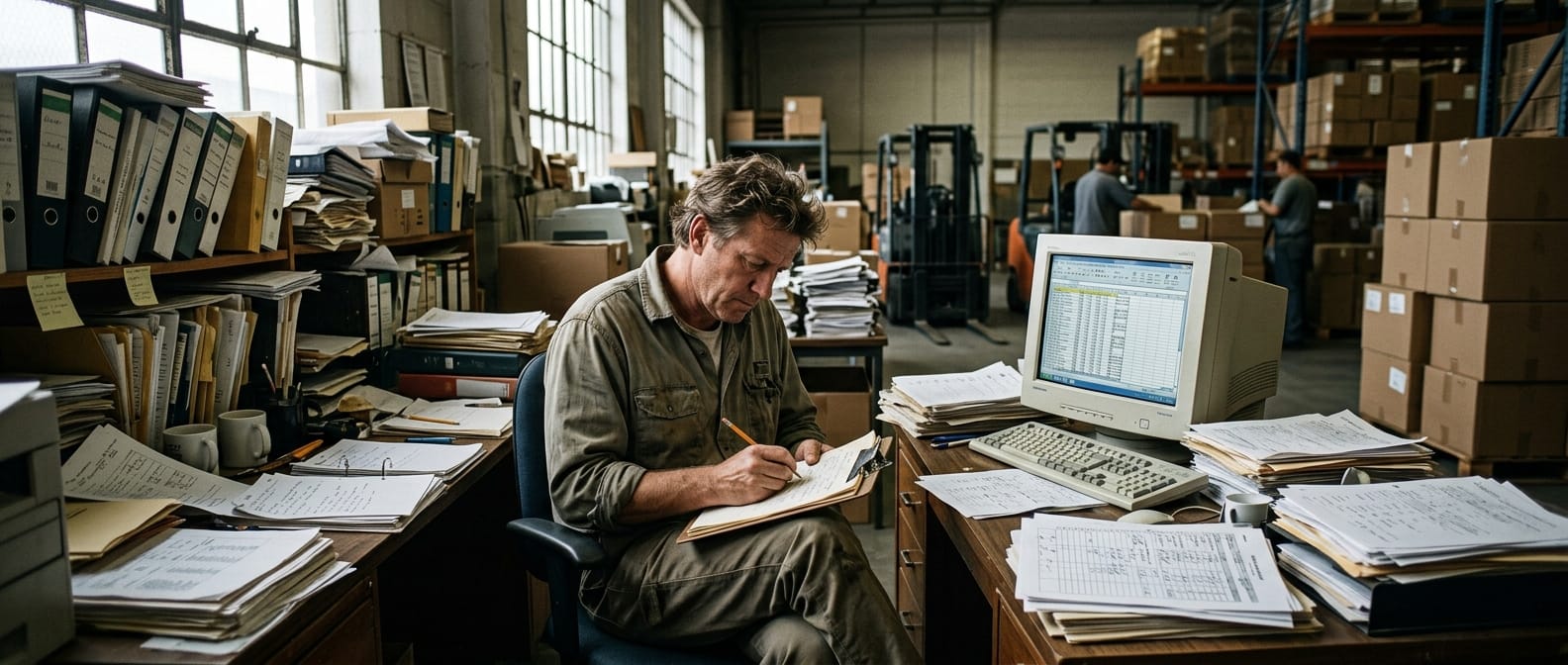 The manual process software warehouse management replaces