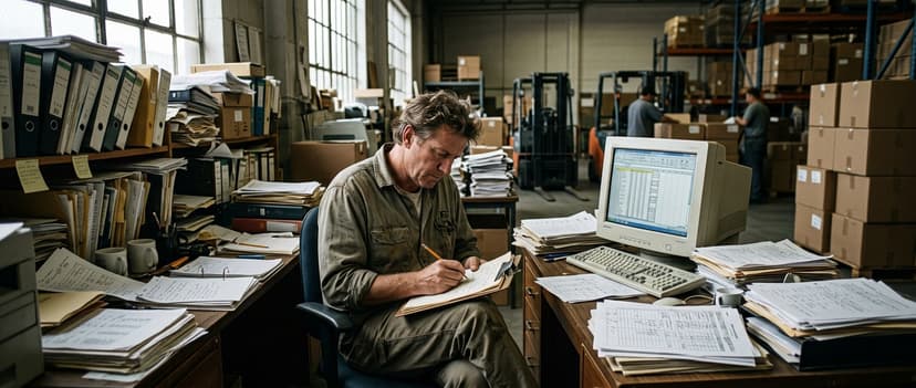 The manual process software warehouse management replaces