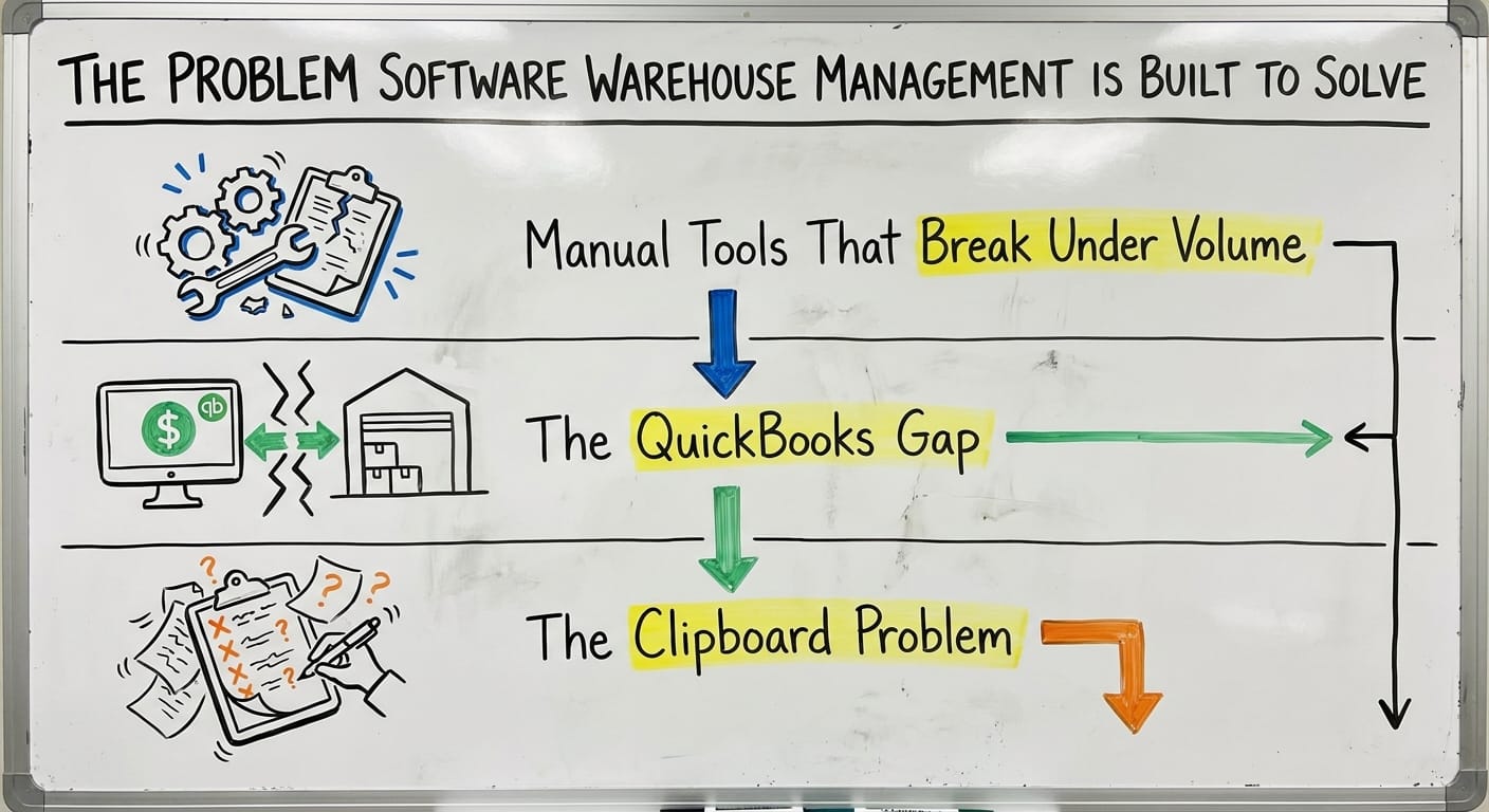 The Problem Software Warehouse Management Is Built to Solve, drawn out