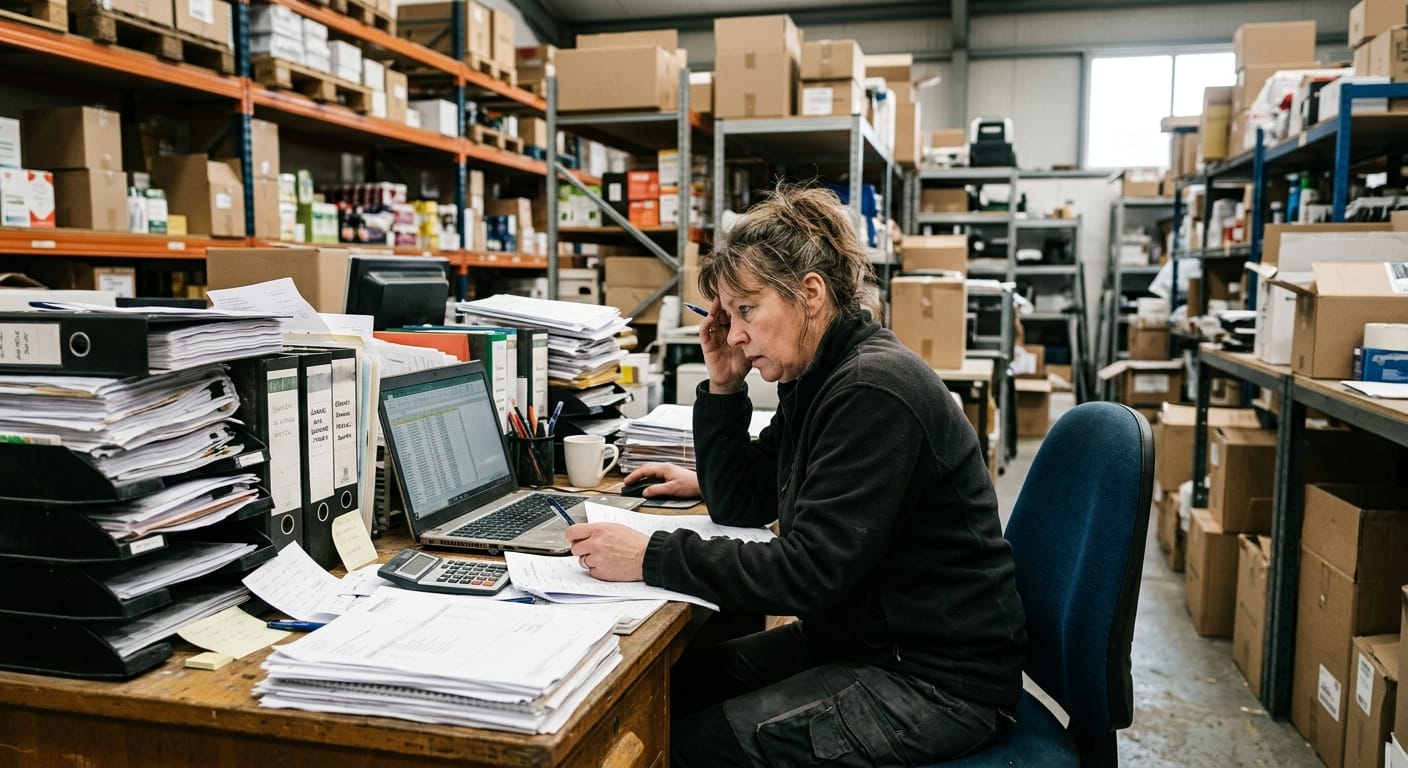 The manual process stockroom replaces