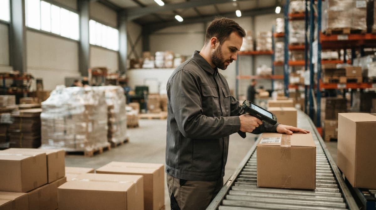 The team who would use tracking number barcode, mid-task