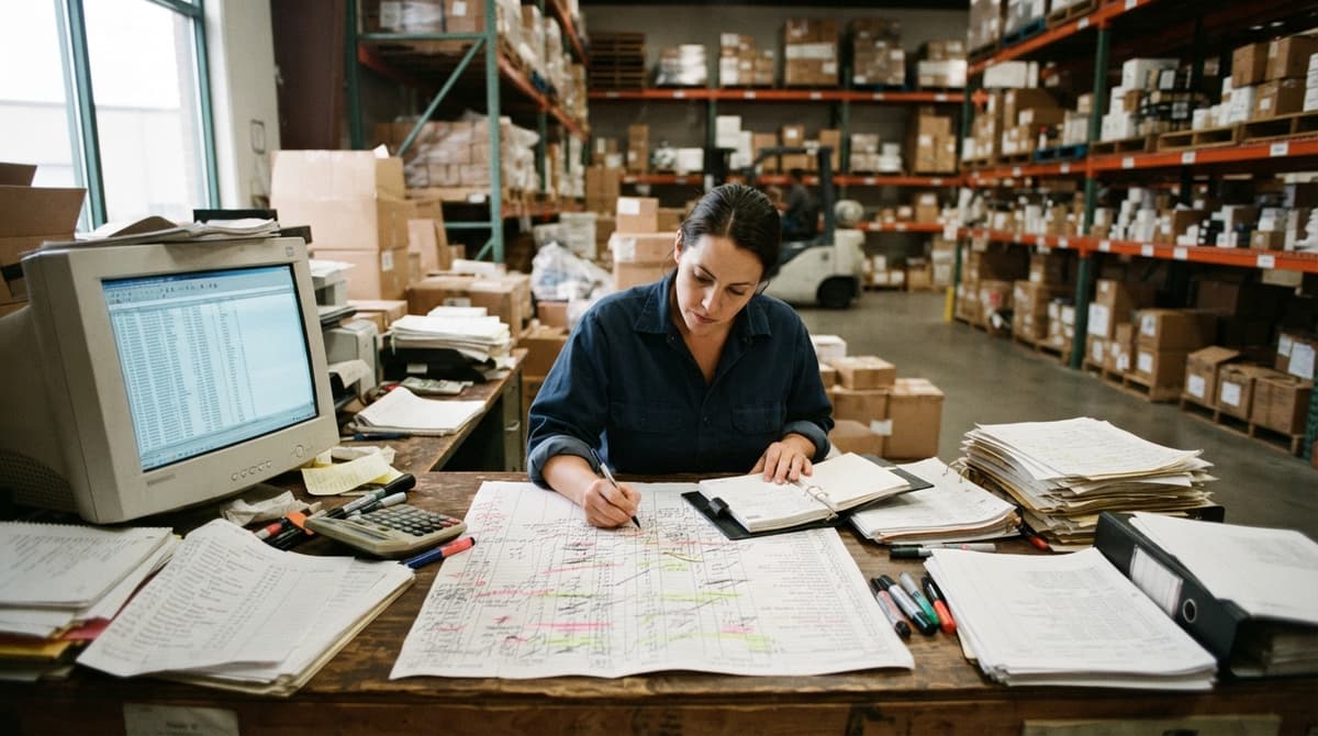 The manual process types of inventory control replaces