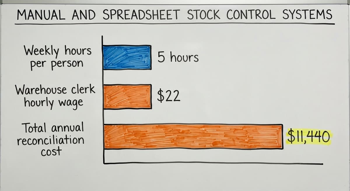 Manual and Spreadsheet Stock Control Systems, in figures