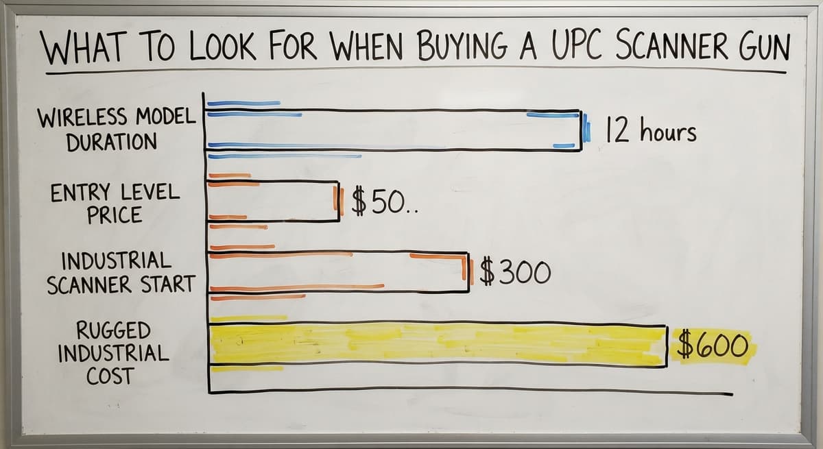 What to Look for When Buying a UPC Scanner Gun, in figures