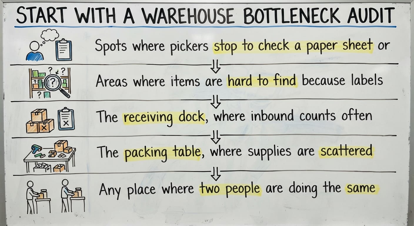 Start With a Warehouse Bottleneck Audit, drawn out