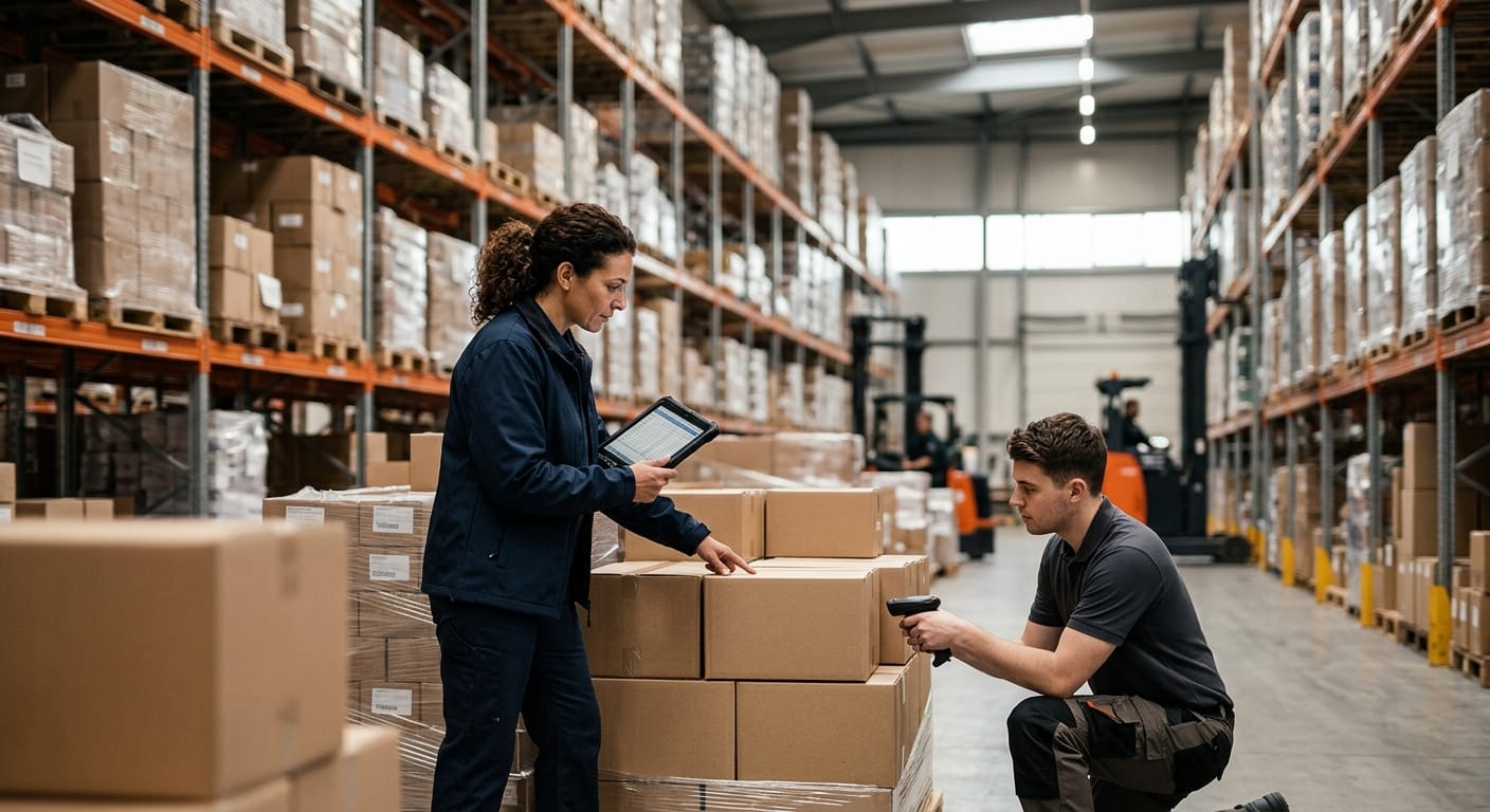 The team who would use warehouse inventory management software, mid-task