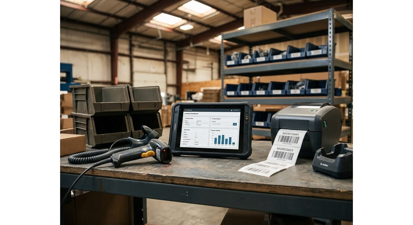 The equipment warehouse inventory management software keeps track of