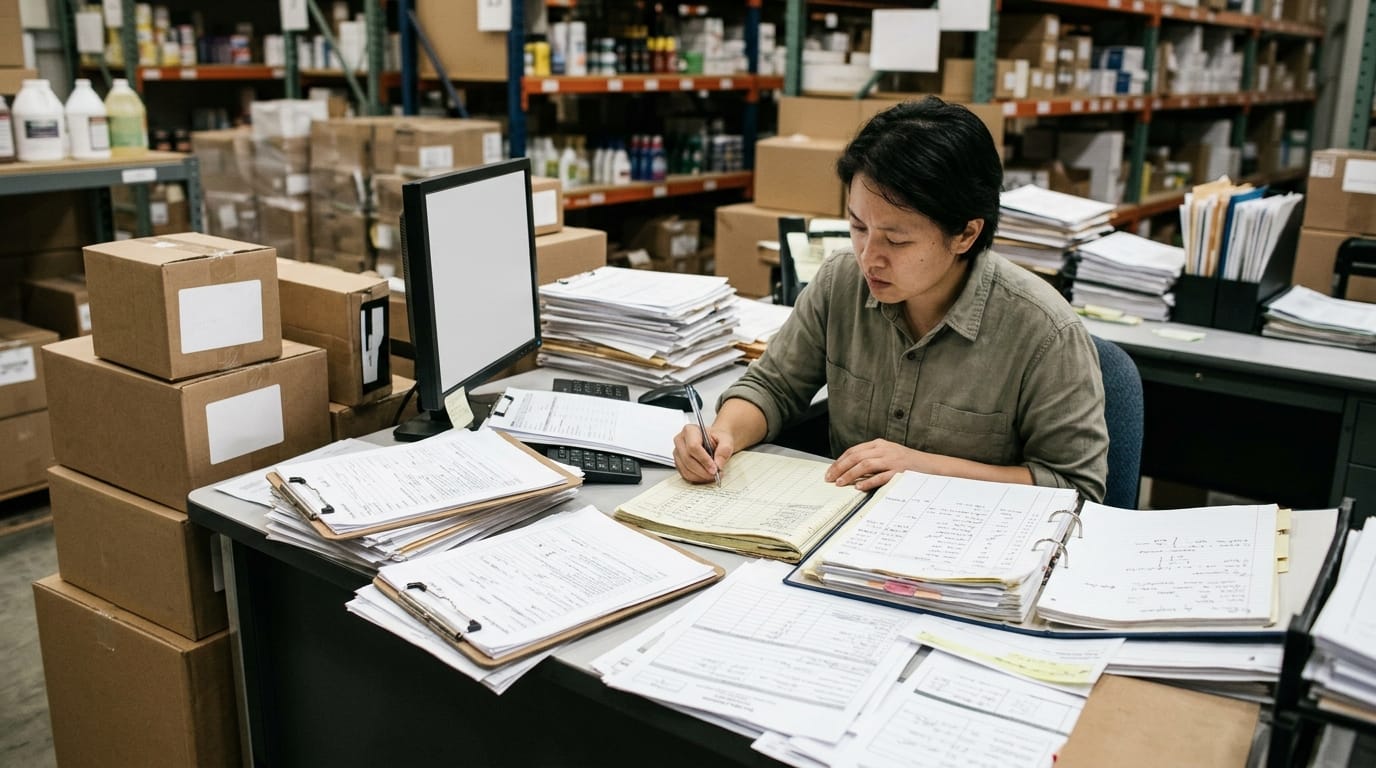 The manual process warehouse inventory management system replaces