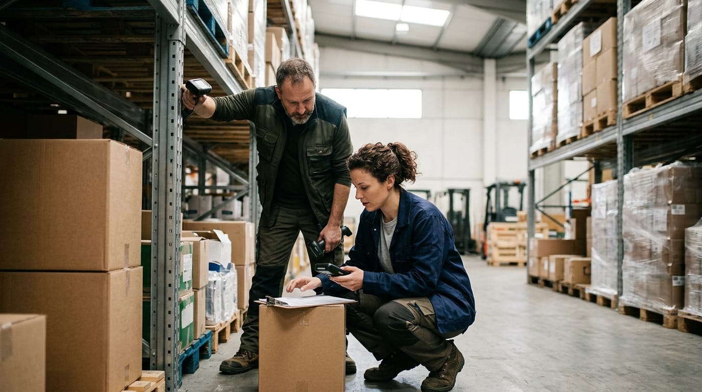 The team who would use warehouse inventory management systems, mid-task