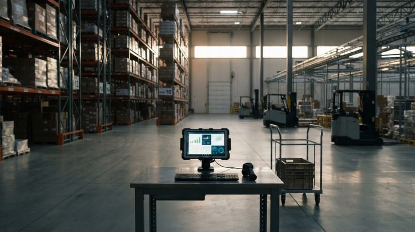 The start of a shift, before warehouse inventory software programs records anything