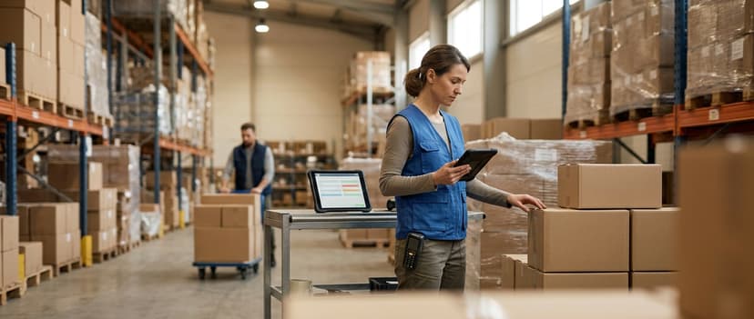 The team who would use warehouse inventory tracking software, mid-task
