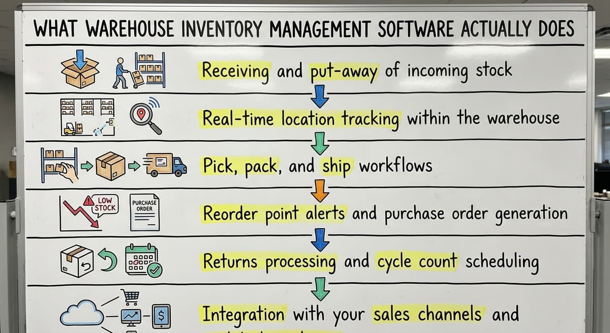What Warehouse Inventory Management Software Actually Does, drawn out