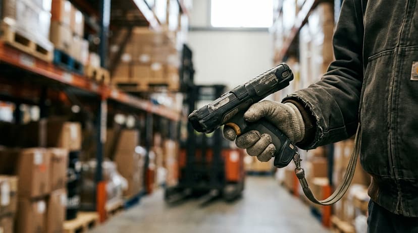 Close detail from the work warehouse management cloud supports