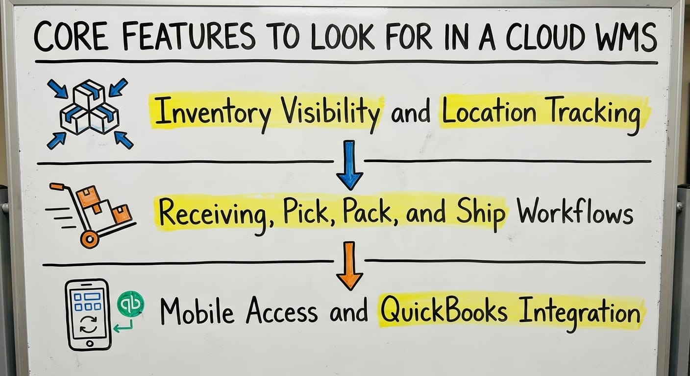 Core Features to Look for in a Cloud WMS, drawn out