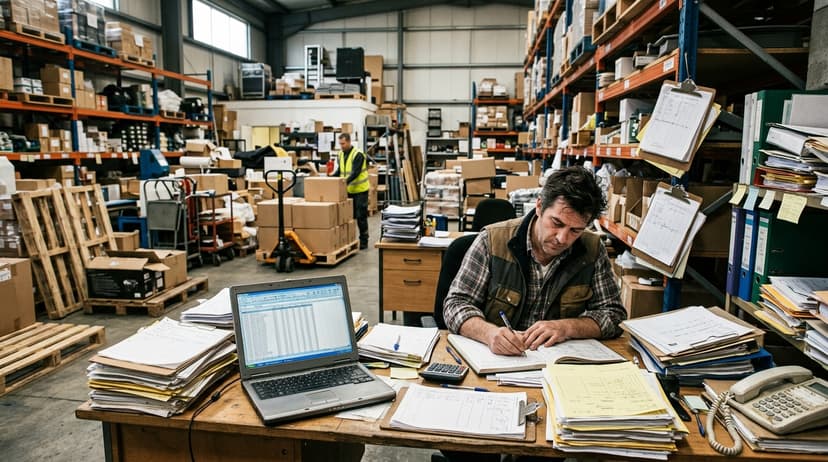 The manual process warehouse management costs replaces