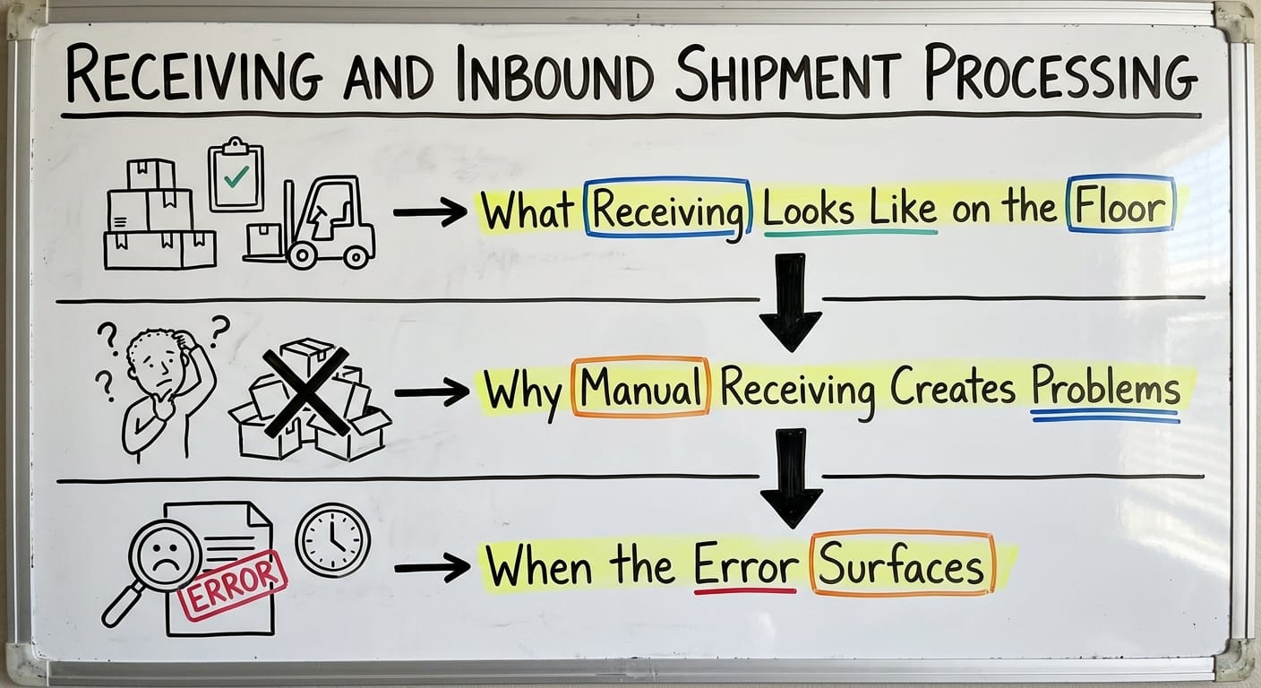 Receiving and Inbound Shipment Processing, drawn out