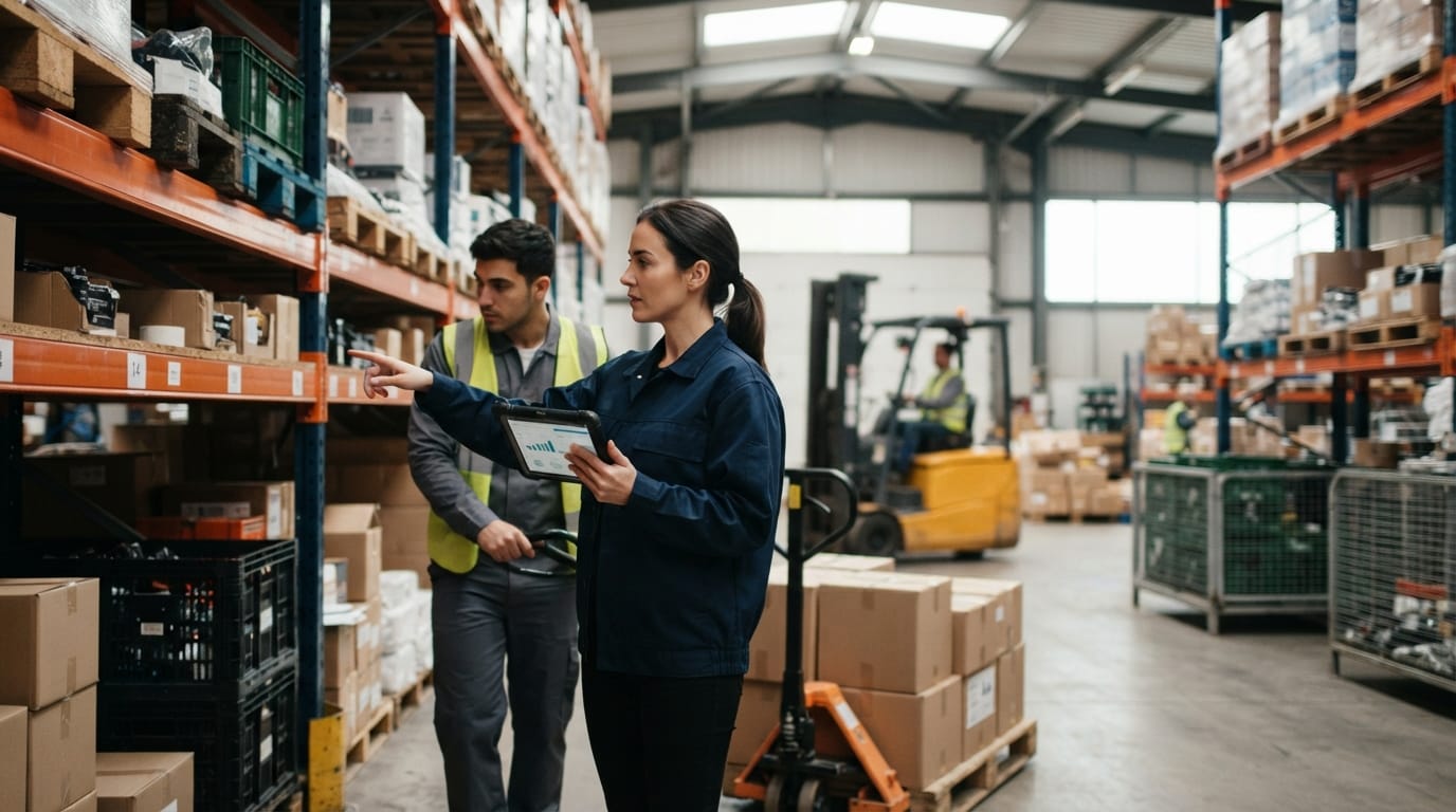 The team who would use warehouse management system comparison, mid-task