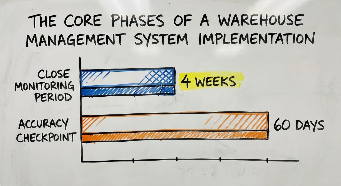 The Core Phases of a Warehouse Management System Implementation, in figures
