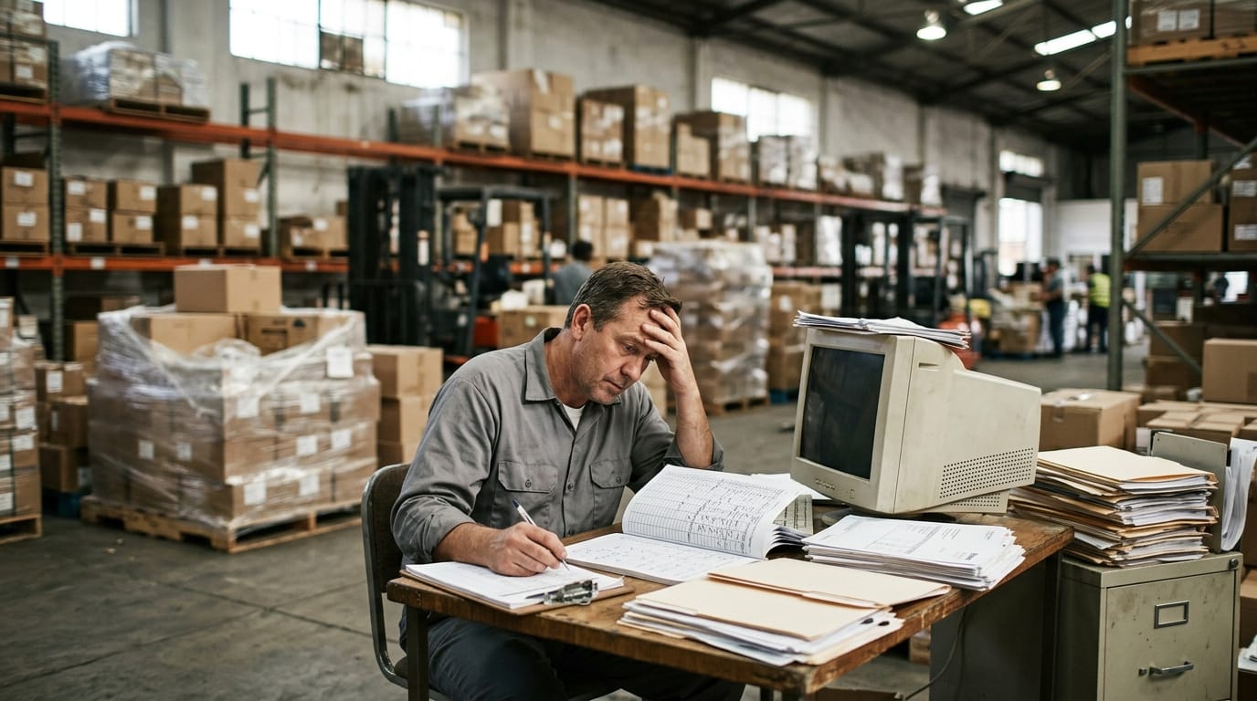 The manual process warehouse management system implementation replaces