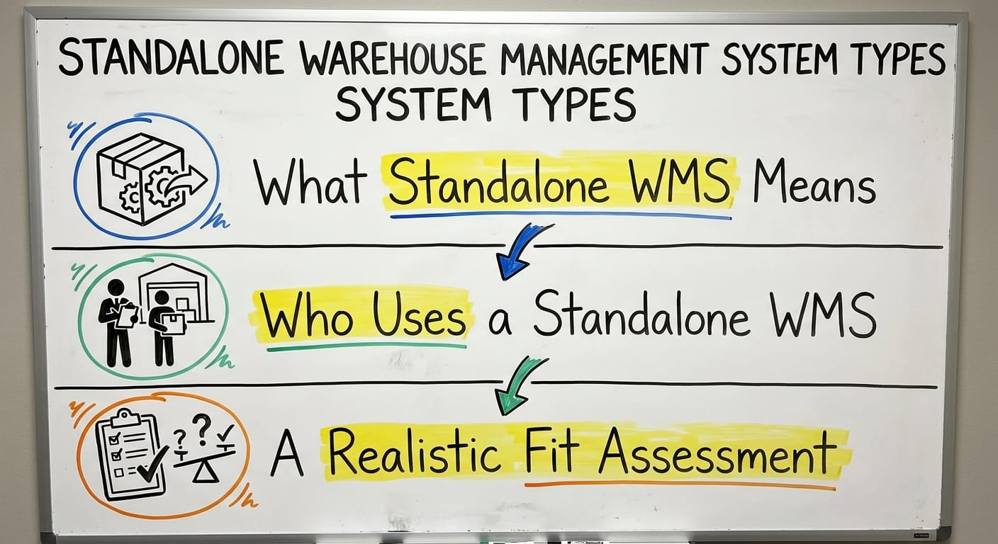 Standalone Warehouse Management System Types, drawn out
