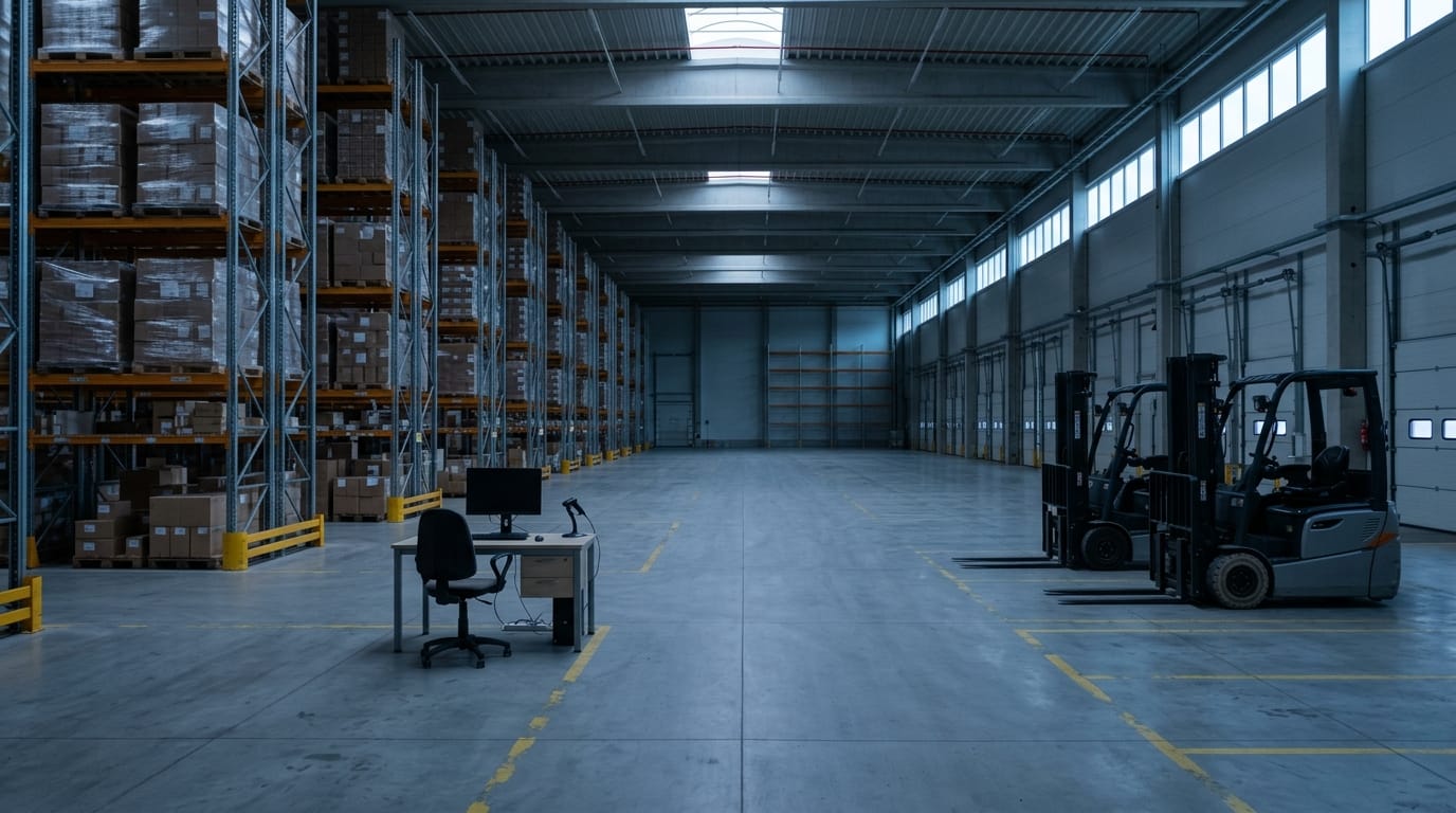 The start of a shift, before warehouse management system types records anything