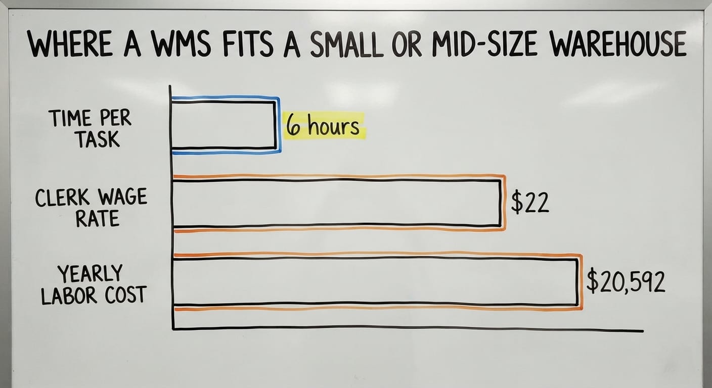 Where a WMS Fits a Small or Mid-Size Warehouse, in figures