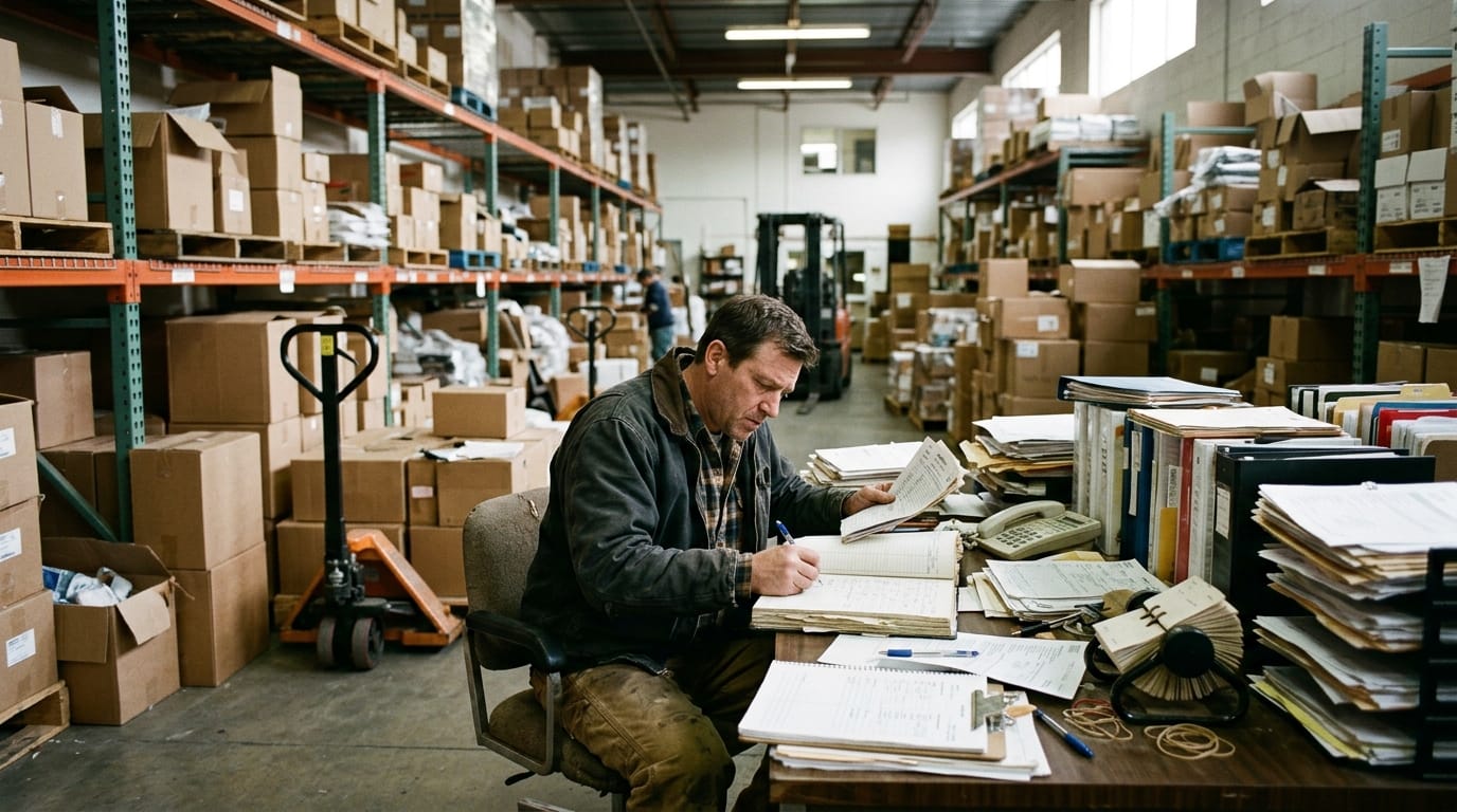 The manual process warehouse meaning replaces