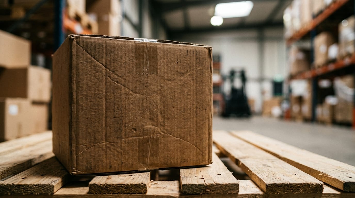 Close detail from the work warehouse operations supports