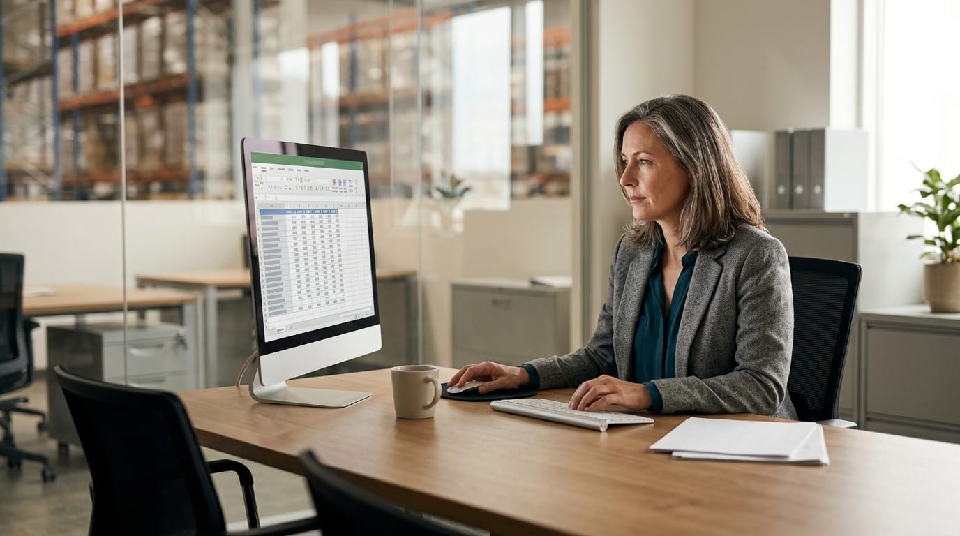 Reviewing the figures warehouse operations produces