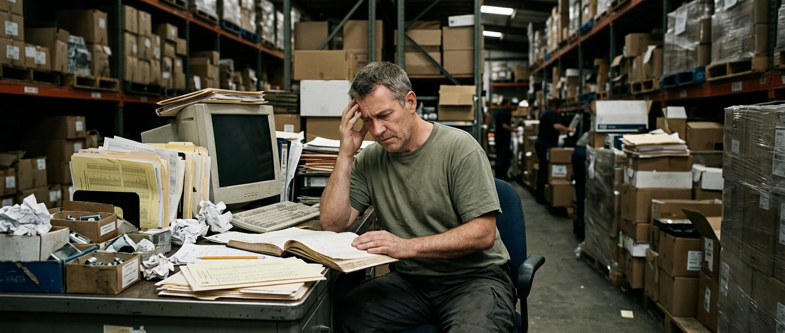 The manual process warehouse operations replaces