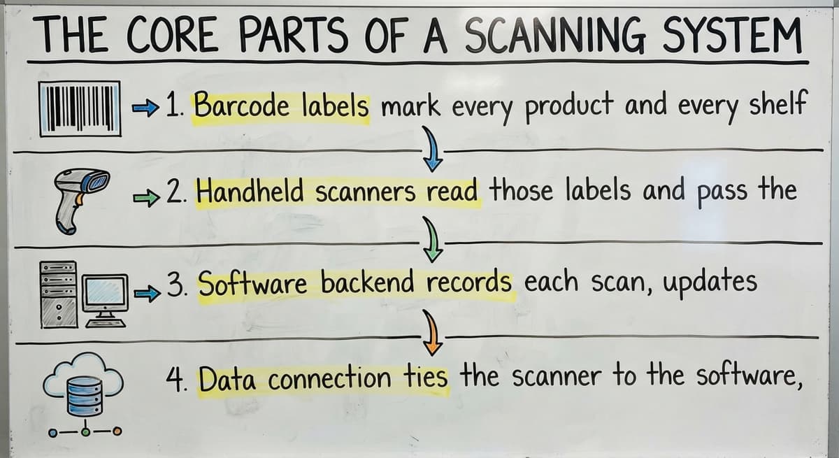 The Core Parts of a Scanning System, drawn out