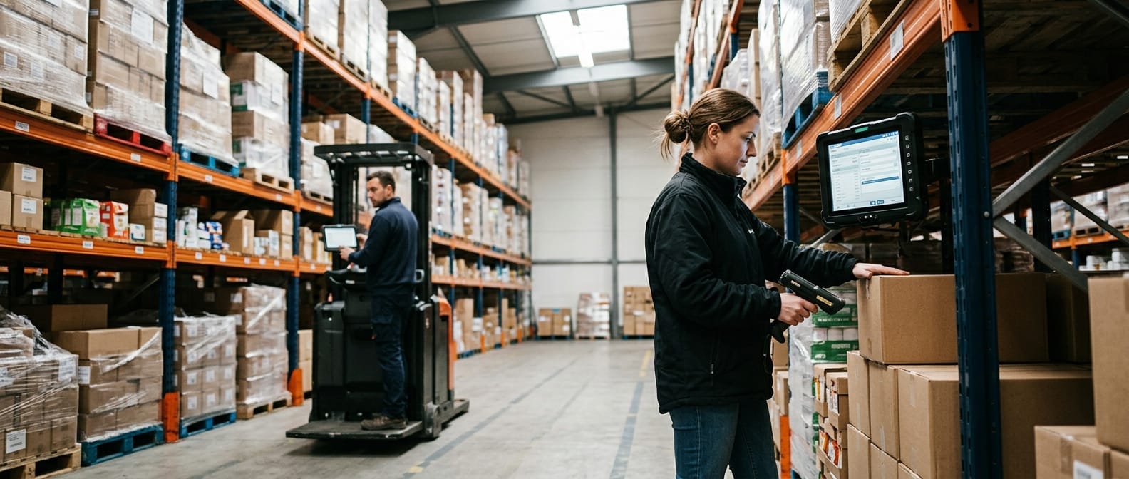 The team who would use warehouse software system, mid-task