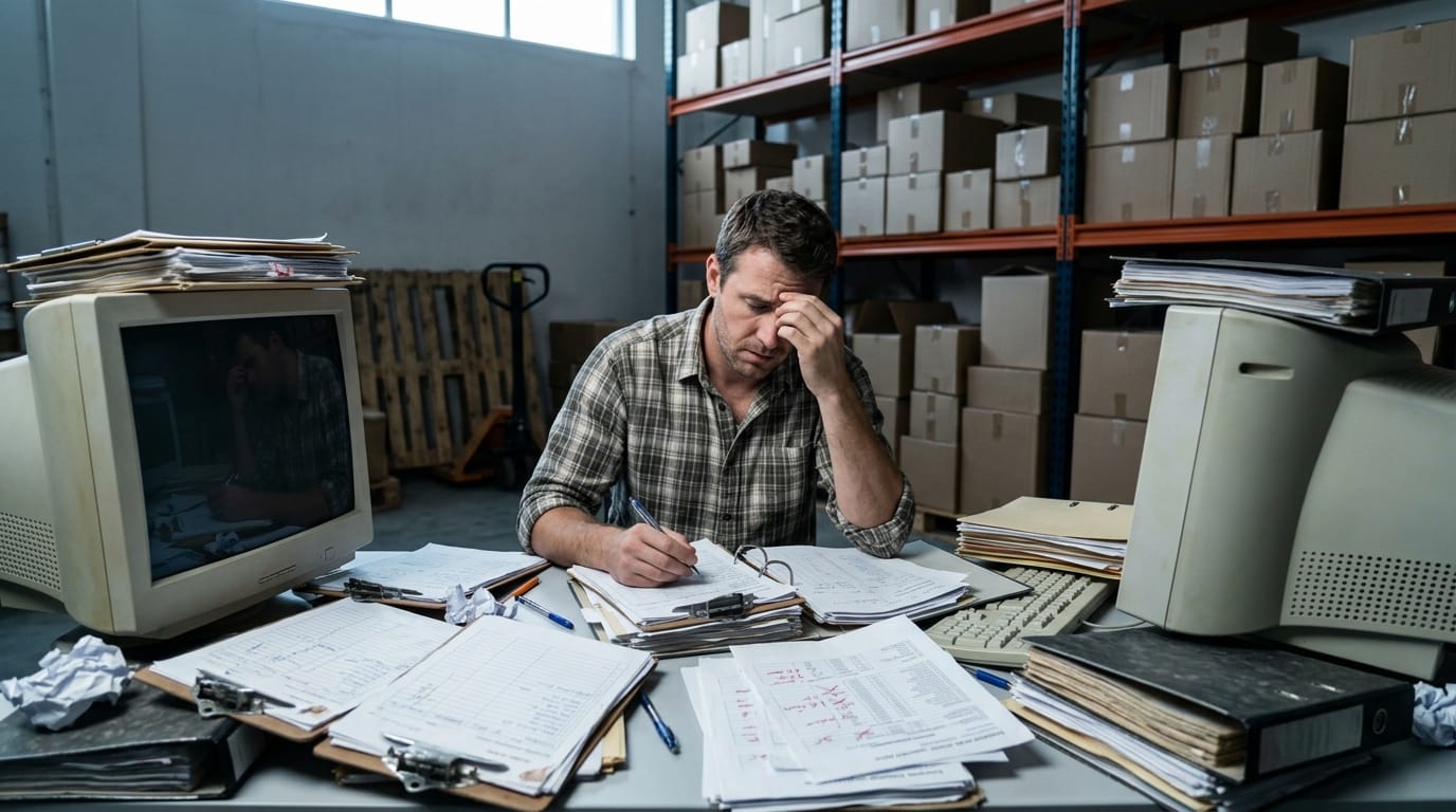 The manual process warehouse stock management system replaces