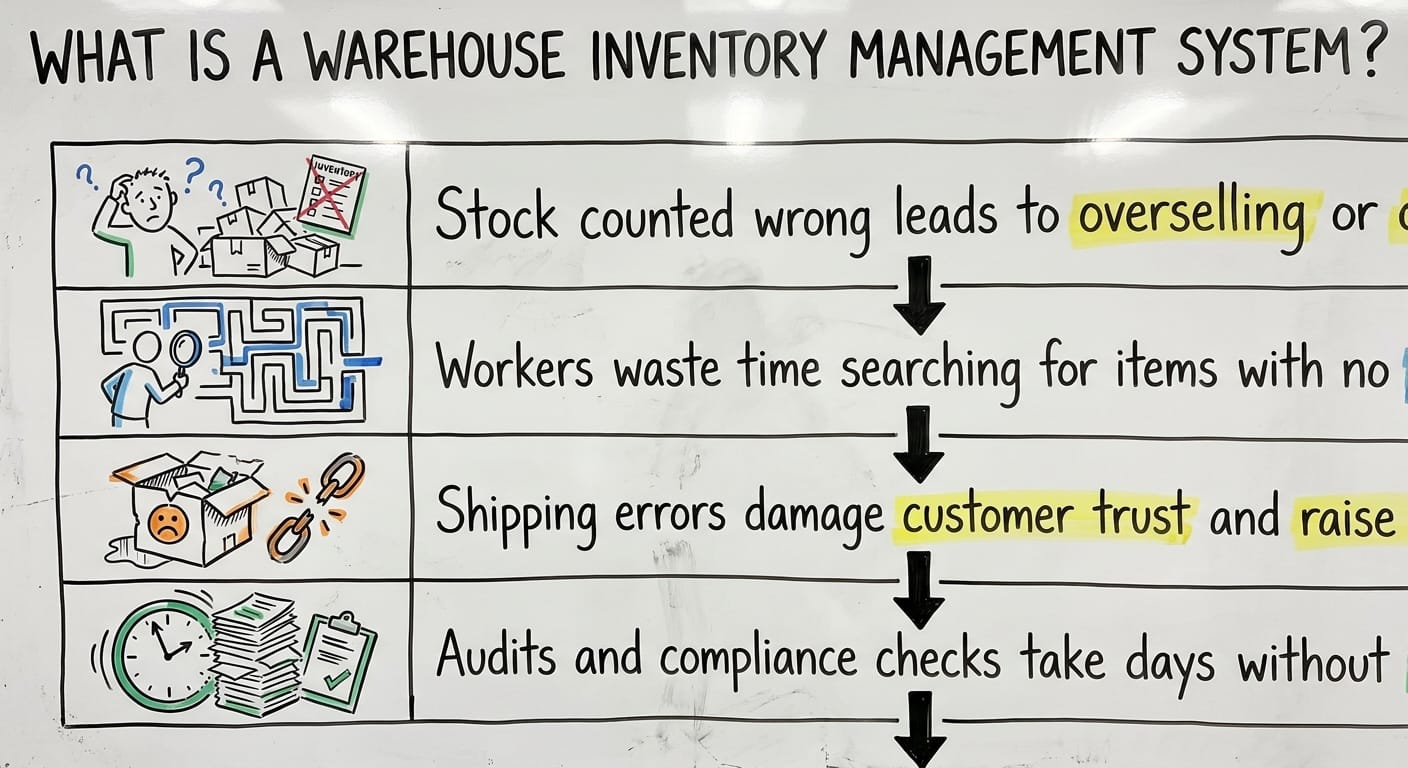 What Is a Warehouse Inventory Management System?, drawn out