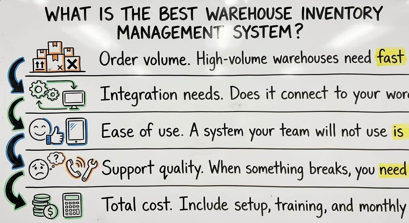 What Is the Best Warehouse Inventory Management System?, drawn out