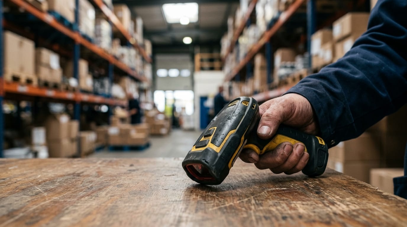 Close detail from the work warehouse stock software supports